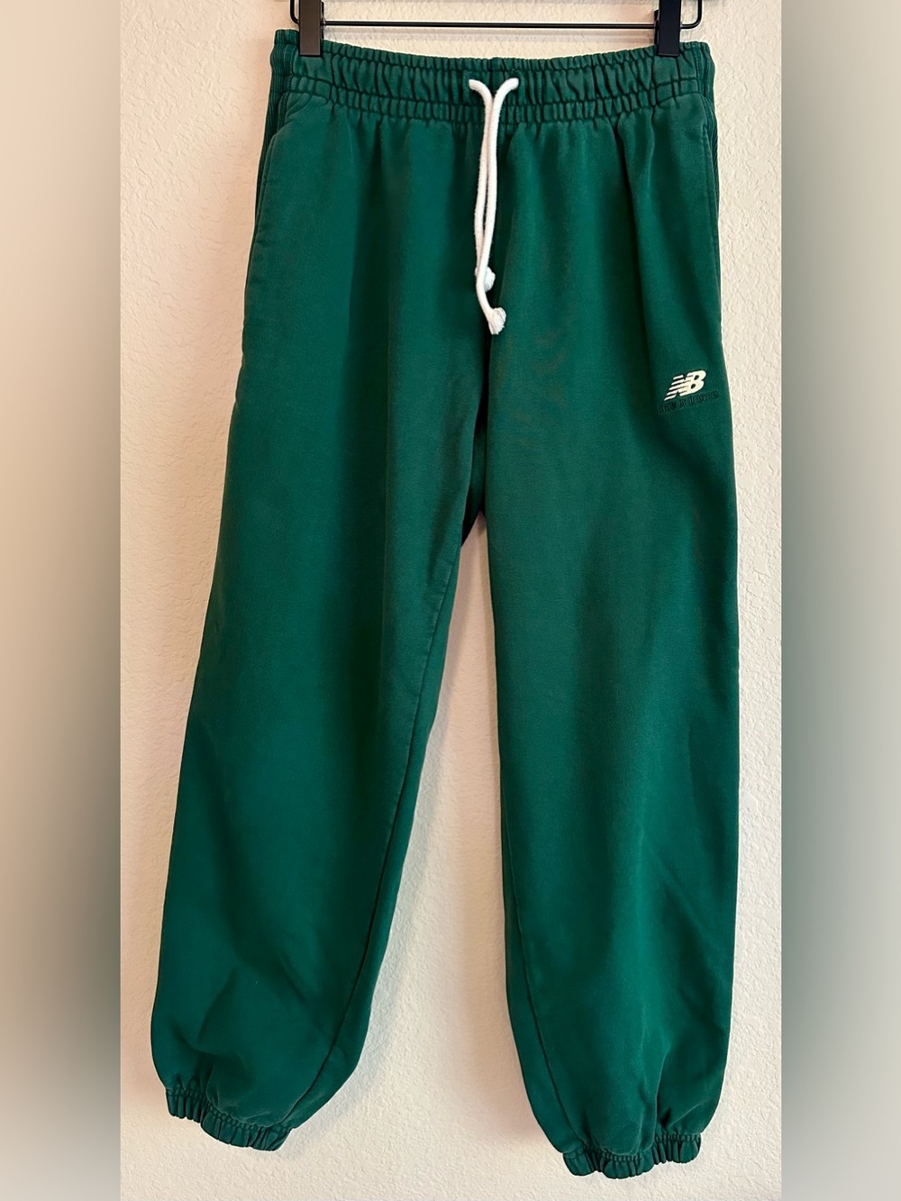 VTG New Balance Sweatpants Mens Small Hunter Green French Terry Joggers Athletic